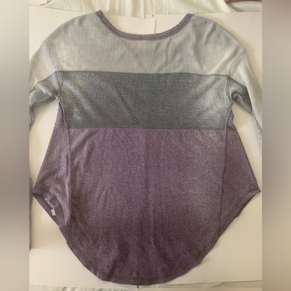 Free People waffle knit colorblock top - Picture 5 of 5